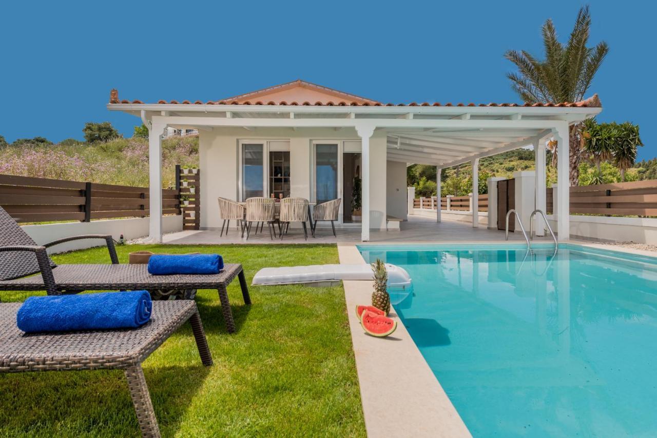 Astarte Villas - Villa Siesta With Private Pool Argassi Esterno foto